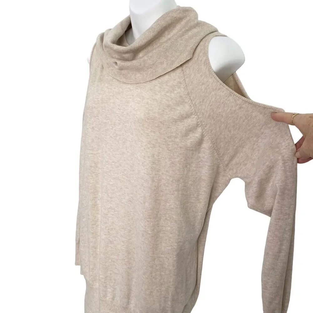 The Limited Sweater Womens Size Large Knit Top Cold shoulder dolman sleeve Tunic